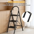 thumbnail image 3 of Thehsnt 3 Step Ladder Folding Step Stool, Heavy Duty 330 lbs Load, 3 of 7