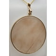 thumbnail image 3 of Natural Round Rose Quartz Gold Necklace, 3 of 5