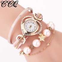 Up to 65% off amlbb Bracelets for Women CCQ Women Vintage Shining Pearl Bracelet Dial Analog Quartz Wrist Watch Jewelry Gifts for Women
