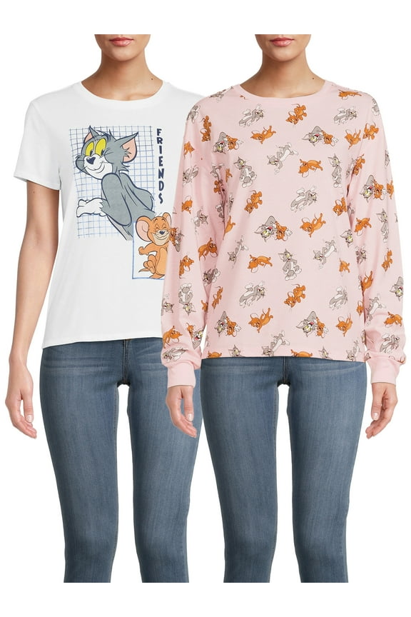Tom & Jerry Ladies Top 2 Pack