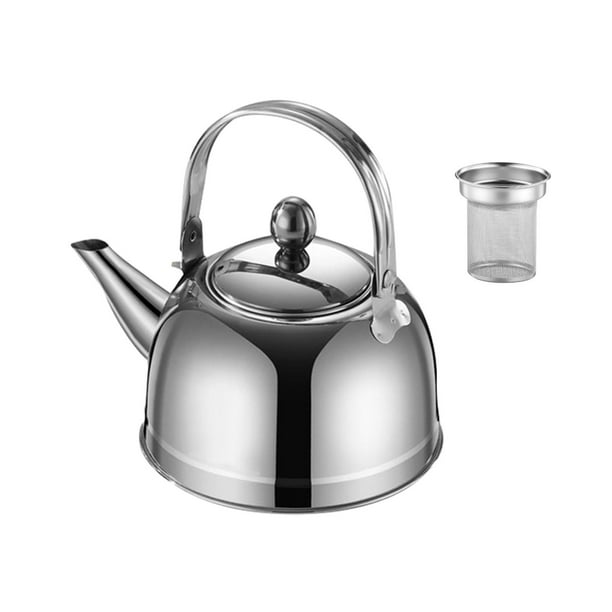 Hervidor de agua eléctrico portátil de acero inoxidable de gran capacidad con infusor. 1.2L