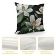 thumbnail image 4 of Orinice Vintage Floral Black White Green Cotton Linen Square Throw Waist Pillow Case Decorative Cushion Cover Pillowcase Sofa  White, 4 of 5