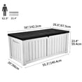 thumbnail image 6 of Dextrus Outdoor Waterproof 120 Gallon Resin Deck Box, Multi-Color, 6 of 7