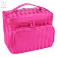 thumbnail image 2 of Gustave Large Capacity Travel Makeup Bag with Mirror, Portable Handle Cosmetic Case Pouch Waterproof Toiletry Organizer "Rose Red", 2 of 8