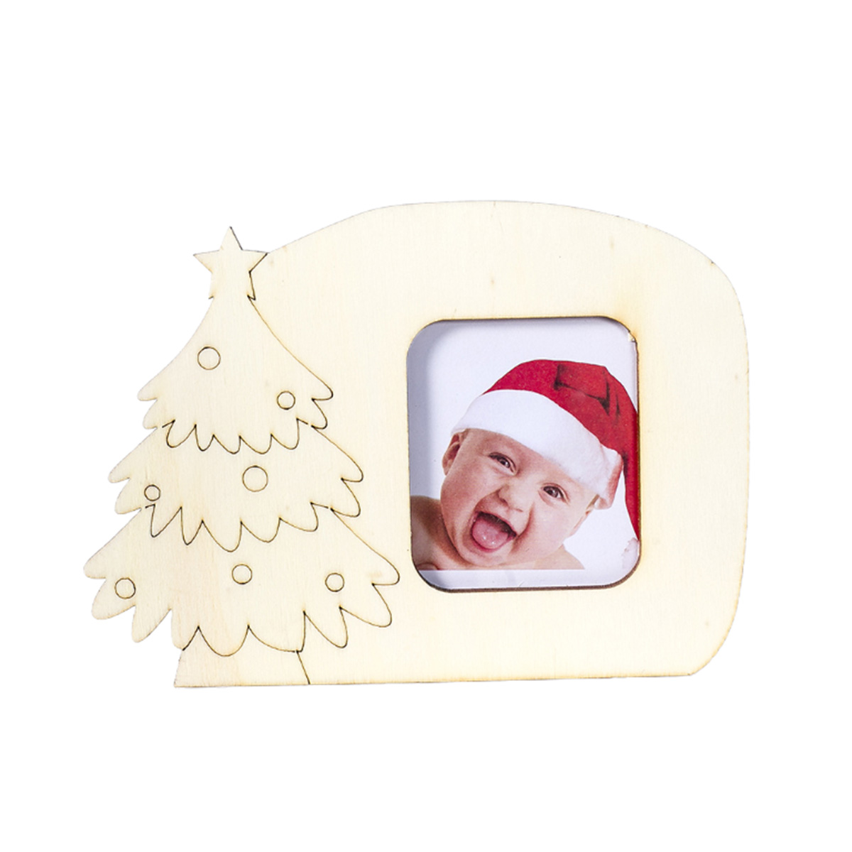 COUTEXYI Wooden Christmas Photo Frame, Mini Modern Picture Display
