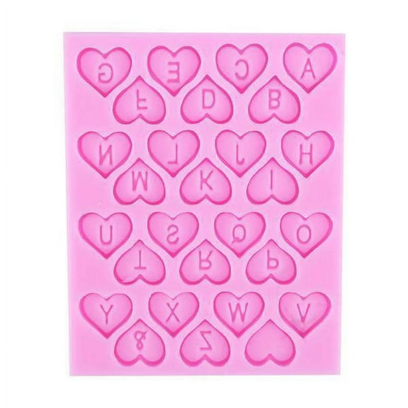 Heart Shaped Silicone Decorating Mold | Alphabet Letter Shaped Chocolate, Cake Mold