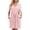 Pink, variant on V Neck T Shirt Dress for Women Waffle Knit Collared V Neck Drawstring Short Sleeve Shift Dresses for Travel
