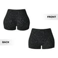 thumbnail image 5 of Naloa Black Glitter Biker Shorts for Women Seamless Scrunch Short Women’s Yoga Shorts for Gym Running Sport Shorts - Large, 5 of 9