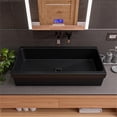 thumbnail image 5 of Pemberly Row 36" Black Matte Above Mount Fireclay Bathroom Trough Sink, 5 of 5