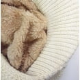 thumbnail image 5 of Gorro de punto cálido de invierno para mujer, gorros de esquí de lana para nieve con visera, Beige, 5 of 5