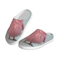 thumbnail image 2 of Wukai Adorable Pink Fluffy Birds Print Women's Indoor Bedroom Slipper Slip On Shoes, Unisex House Shoes with Anti-Skid Sole for Men, Gift for Women Men-8, 2 of 7