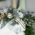 thumbnail image 2 of Northlight Green with Glitter Snowflakes Wired Craft Christmas Ribbon 2.5" x 10 Yards, 2 of 8