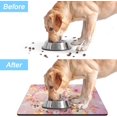 thumbnail image 6 of Dog Food Mat, 12"x19" Marble Dog Mat for Food and Water, Absorbent Dog Cat Bowl Mat Protect Floors, Cat Food Mat for Feeding & Watering Supplies, Pet Feeding Mat for Pet Supplies, Pink Gold, 6 of 6
