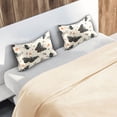 thumbnail image 7 of Satin Pillowcase Envelope Closure Pillow Cover Wrinkle-Resistant & Vibrant Print Black and White Moths, 7 of 7