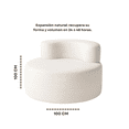 thumbnail image 5 of Sillón AIRJOL™ YY-13 Ivory — Diseño Curvo y Confort Escultural, 5 of 5