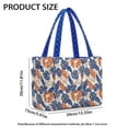thumbnail image 7 of Pzuqiu Tropical Leaf Print Large Capacity Quilted Tote Bags for Women, Reversible Versatile Blue Puffer Shoulder Handbags for Work Travel Shopping College Everyday Use, 7 of 7