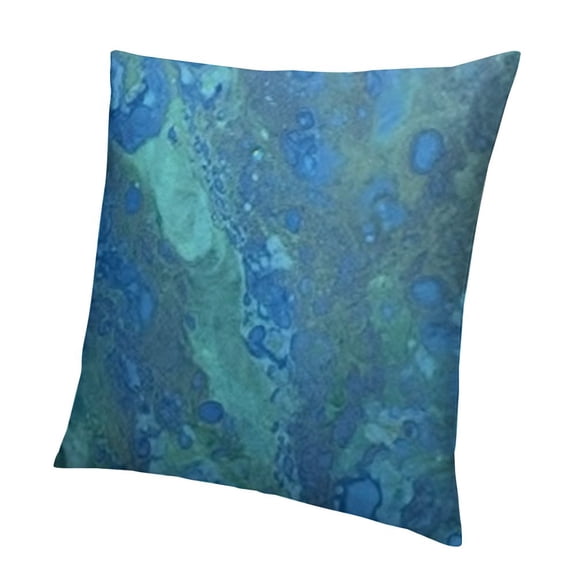 Abstract Pillow Covers Blue Teel and Green Double Sided Printed Pillow Cases Modern Art Painting Decorative Cushion Covers for Sofa Couch