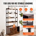 thumbnail image 4 of Cat Litter Box Enclosure Wooden Litter Box Furniture Hidden with 4 Shelves, 4 of 6