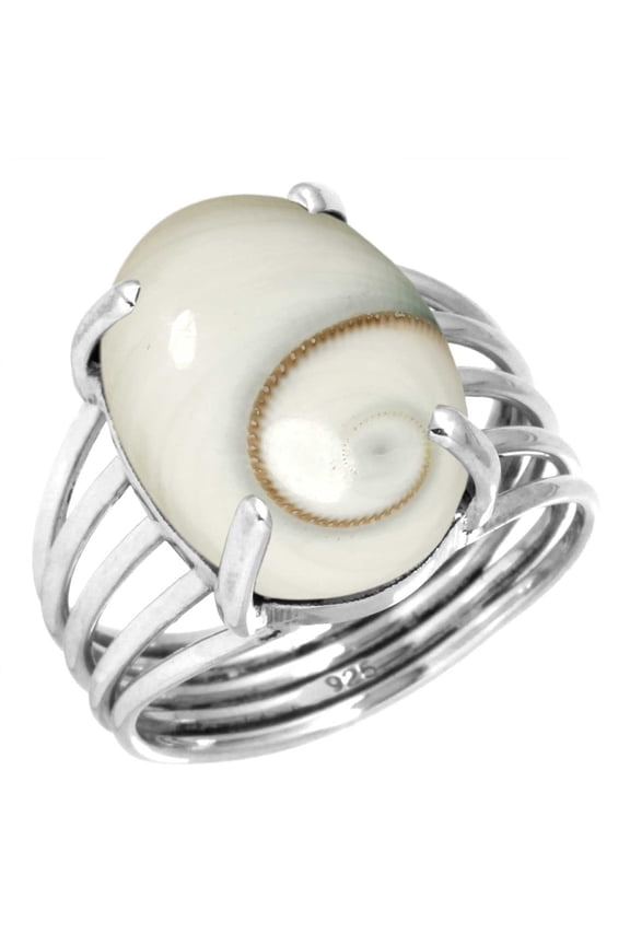 Natural Shiva Eye Ring 925 Sterling Silver Handmade Jewelry