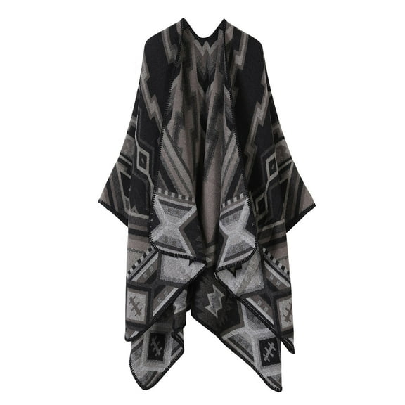 Cxenplz Shawl Wraps for Women Boho Elegant Knitted Cape Open Front Poncho Scarf Blanket Cardigan Coat for Spring, Fall, and Winter