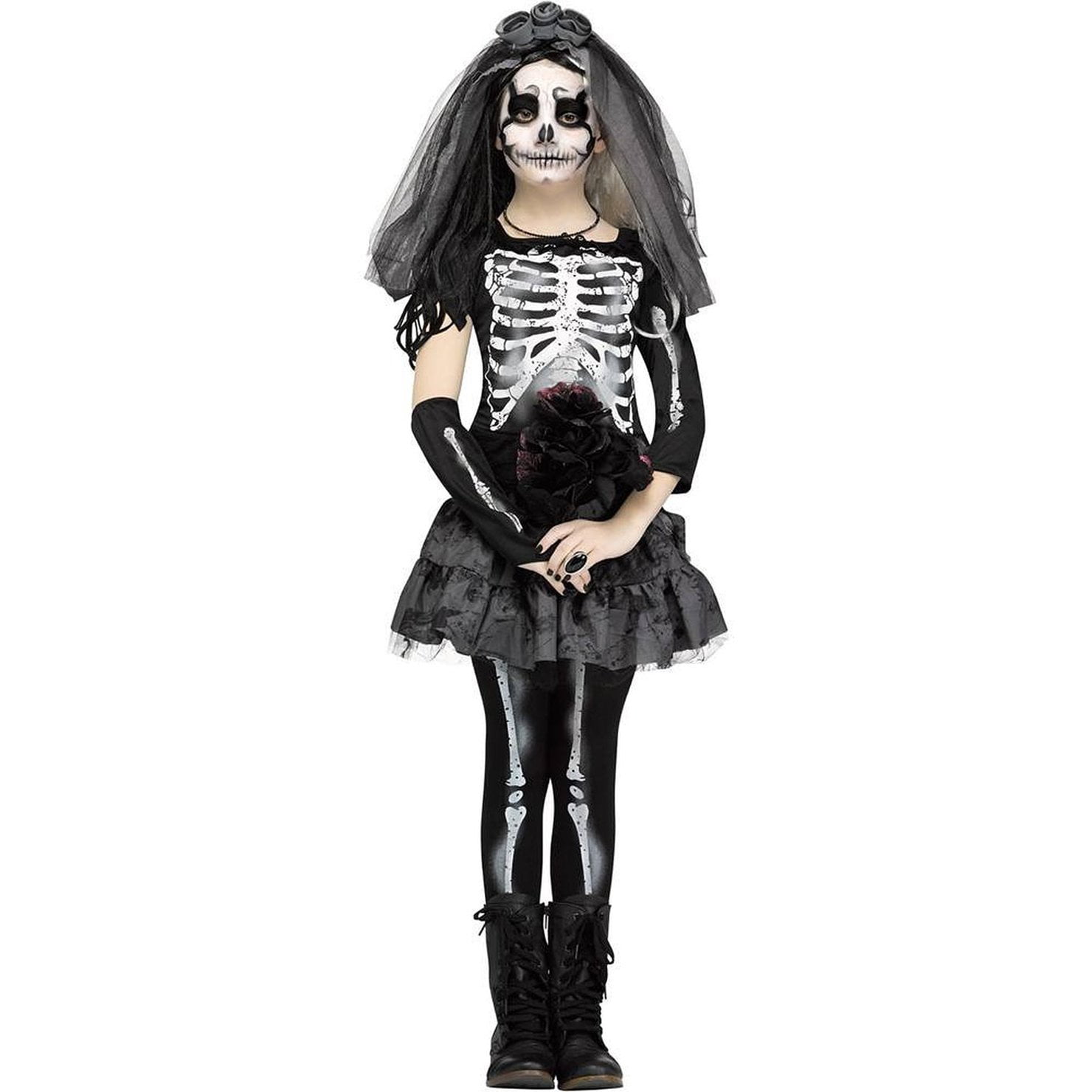 Skeleton Bride Girls Halloween Costume - Walmart.com