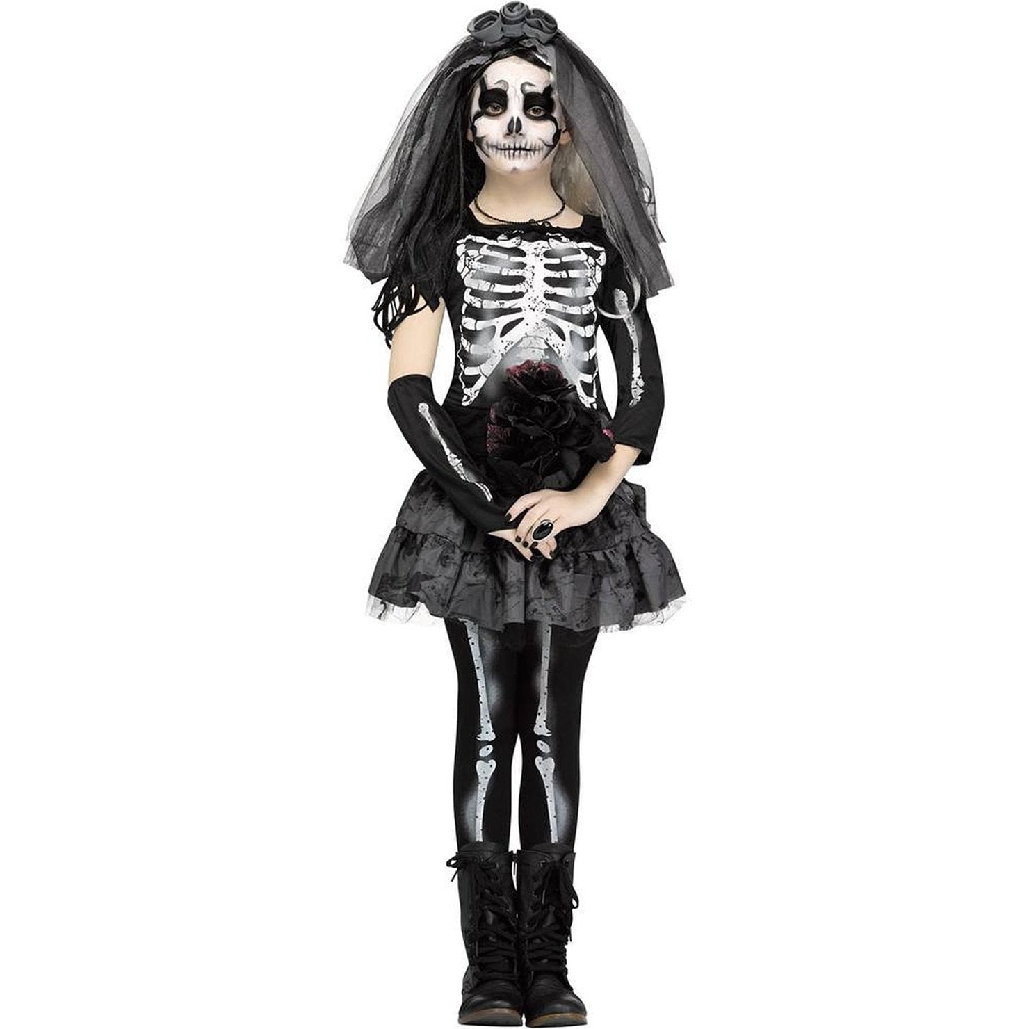 How To Make A Skeleton Halloween Costume - Skeleton Bride Girls Halloween Costume - Walmart.com - Walmart.com How To Make A Skeleton Halloween Costume - Skeleton Bride Girls Halloween Costume - Walmart.com - Walmart.com