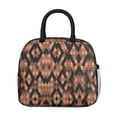 thumbnail image 2 of Insulated Lunch Bag for Women, Floral Print Oxford Fabric Lunch Box, Leakproof Thermal Cooler Tote for Work, School & Picnic, Leopard Animal Print, 2 of 5