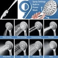 thumbnail image 5 of Bright Showers Stainless Steel Slide Bar Grab Rail Set Ada Compliant Includes Handheld Shower Head and 69'' Hose-Chrome, 5 of 9