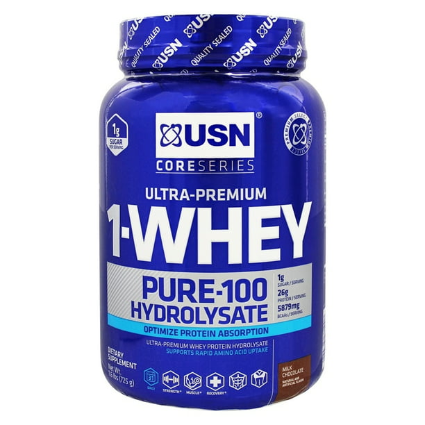 Vijftig residentie Gehoorzaam USN Supplements - Core Series Ultra-Premium 1-Whey Pure-100 Hydrolysate  Milk Chocolate - 1.6 lbs. - Walmart.com
