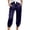 Blue, variant on Women's Fashion Solid Comfortable Casual Mid Waist Sport Pants for Everyday Wear