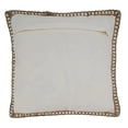 thumbnail image 2 of Fennco Styles Striped Whipstitch Cotton Jute Decorative Throw Pillow 18" W x 18" L - Grey Woven Cushion for Home, Couch, Office, Bedroom and Living Room Décor, 2 of 3