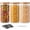 51 OZ-Clear, variant on 37 Oz Glass Storage Jars with Bamboo Lids - 6 Pack Clear Glass Canisters Square Airtight Stackable Ideal for Pantry Storage Containers Organizers Great for Storing Oats Coffee Beans Nuts etc