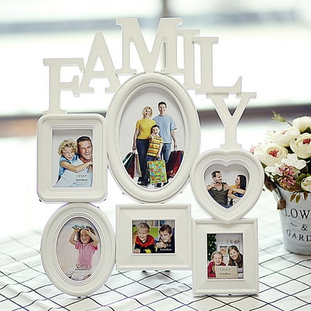 Christmas Frame Photo Vintage Christmas Ornaments Family Photo Frame Wall Hanging Picture Holder Photo Display Home Decor Gift ()