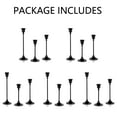 Nuptio Taper Candle Holders In Bulk Black Candlestick Holders Set of 15