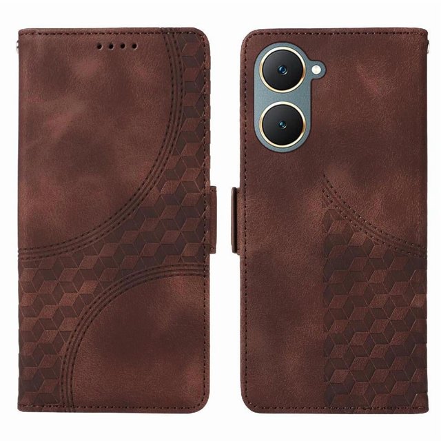 Funda GANGXUN para Vivo Y18/Y18E con diseño acolchado elegante, cuero PU, protección total y ajuste preciso