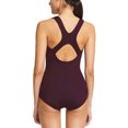 thumbnail image 4 of Baleaf Women's One Piece Bathing Suit Conservative Athletic Racerback One Piece Training Swimsuit Swimwear Wine Red 42/XX-Large, 4 of 8