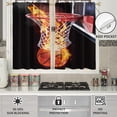 thumbnail image 3 of Basketball Window Curtains for Kitchen Kids Boys Sports Mens Teen Cool Black Orange Small Short Home Living Room Bedroom Bathroom Drapes Treatment Tiers Fabric 1 Pair, 27.5" W x 39" L, Modern, 3 of 6