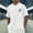 White, variant on Bnwani Mens Shirts Printed Tee Active Short Sleeve Shirts Green 4XL