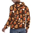 thumbnail image 6 of Kdxio Christmas Gingerbread Cookies Print Mens Casual Hooded Collar Drawstring Hoodies Pullover Sweatshirts Casual Long Sleeve Shirts-4X-Large, 6 of 7