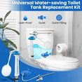thumbnail image 7 of Toilet Tank Replacement Kit, Toilet Float Valve Replacement Kit 2 Inch Toilet Flapper, Front Mount T Photo Color Plastic, 7 of 7
