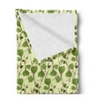 thumbnail image 2 of Vine Soft Flannel Fleece Throw Blanket, Grapevine Pattern with Repeating Hand-Drawn Green Leaves Illustration, Cozy Plush for Indoor and Outdoor Use, 50" x 70", Green Brown Cream, by Ambesonne, 2 of 5