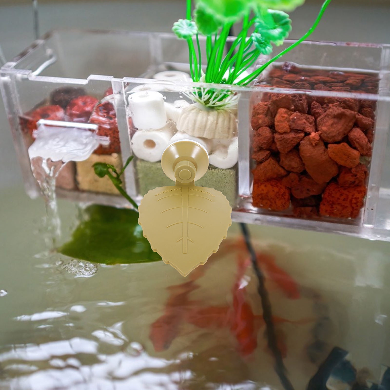 WRITWAA Leaf Shaped Turtle Floating Platform for Aquariums, Material with Easy Setup and Stable Floating Design