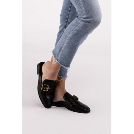 

Buckle Backless Slides Loafer Shoes