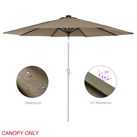 Greenwise Patio Umbrella Cover Replacement Top Canopy For 9ft 8 Ribs Tan Canopy Only Walmart Canada