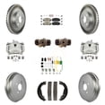 thumbnail image 1 of Transit Auto Front Rear Disc Brake Caliper Coated Rotors Drums Ceramic Pads Shoes Wheel Cylinders and Hardware Kit (11Pc) for Car Toyota Yaris KCG-101436N, 1 of 11
