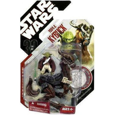 Star Wars 30th Anniversary Yoda with Kybuck Action Figure Hasbro 2007