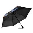thumbnail image 2 of FORMRS Travel Umbrella Folding Auto Open Close Windproof Rain UV Protection, Red Vibrant Flowers, 2 of 8