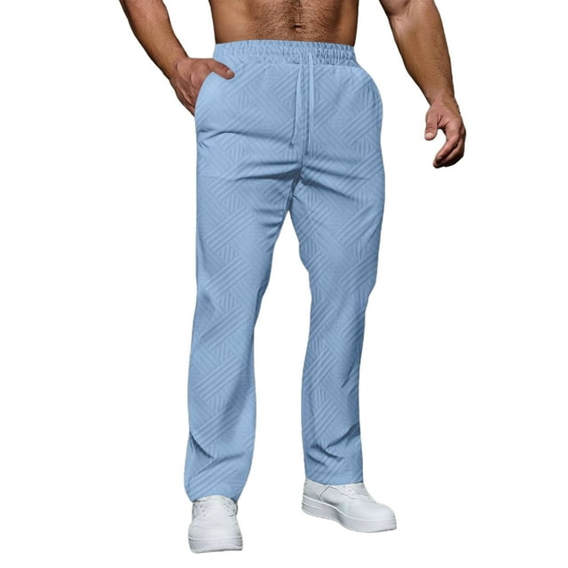 HAiming Pants for Men Straight Leg Sports Sweatpants Drawstring Elastic Waist Joggers Trousers Fashion Clothes