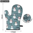 thumbnail image 6 of Cute Oven Mitts,Blue Christmas Snowman Pattern Oven Mitt 2-Pack Set,Kitchen Gloves for Oven,Heat Resistant Oven Mitts 7.7"x12", 6 of 7