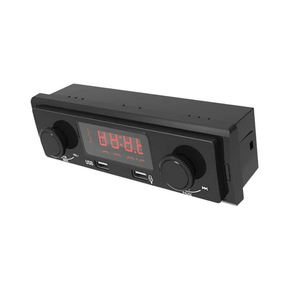 Generic Radio Estéreo para Auto Reproductor de Música MP3 Doble Puerto USB Pantalla Digital Doble Altavoz BT para Triciclos de Camiones de Carga